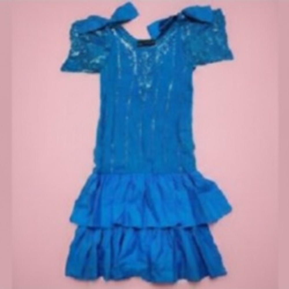 JUDITH ANN CREATIONS INC, GORGEOUS DRESS, SIZE: S - M. 100% SILK. LIKE NEW!